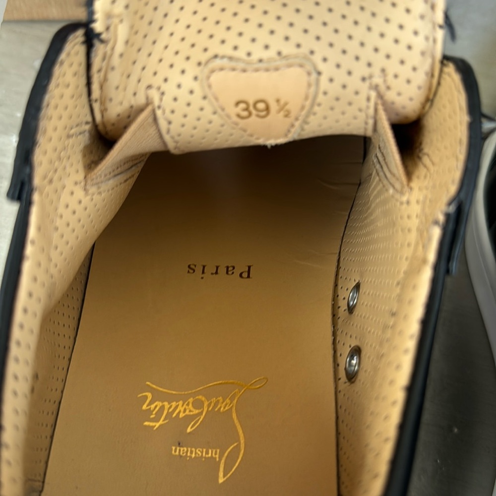 Christian Louboutin f.a.v. fav fique black women sneaker trainer flat sz 39.5 - Picture 8 of 12